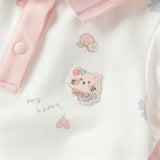 Dave&Bella Toddler Girls Summer Charming College-style Polo Collar A-line Dress