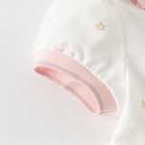 Dave&Bella Toddler Girls Summer Charming College-style Polo Collar A-line Dress