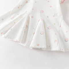 Dave&Bella Toddler Girls Summer Charming College-style Polo Collar A-line Dress