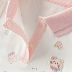 Dave&Bella Toddler Girls Summer Charming College-style Polo Collar A-line Dress