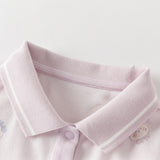 Dave&Bella Toddler Girls Summer Charming College-style Polo Collar A-line Dress