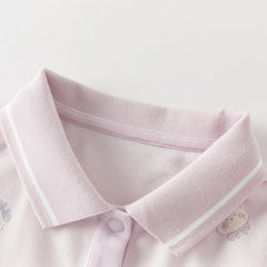 Dave&Bella Toddler Girls Summer Charming College-style Polo Collar A-line Dress