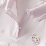 Dave&Bella Toddler Girls Summer Charming College-style Polo Collar A-line Dress