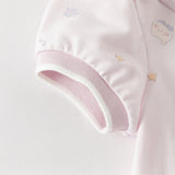 Dave&Bella Toddler Girls Summer Charming College-style Polo Collar A-line Dress