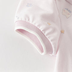 Dave&Bella Toddler Girls Summer Charming College-style Polo Collar A-line Dress