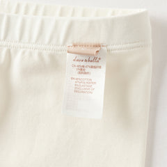 Dave&Bella Summer Toddler Girls White/Purple Flower Slim Soft Leggings