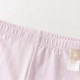Dave&Bella Summer Toddler Girls White/Purple Flower Slim Soft Leggings