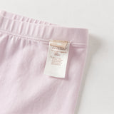 Dave&Bella Summer Toddler Girls White/Purple Flower Slim Soft Leggings