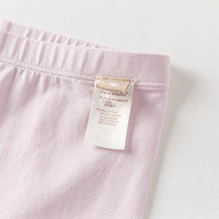 Dave&Bella Summer Toddler Girls White/Purple Flower Slim Soft Leggings