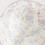 Dave&Bella Toddler Girls/Boys Summer Beige/Light Blue Print Comfortable Sunscreen Hats