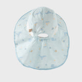 Dave&Bella Toddler Girls/Boys Summer Beige/Light Blue Print Comfortable Sunscreen Hats