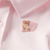 Dave&Bella Summer Toddler Girls Sweet Pink Polo Collar College-style Mesh Princess Dress