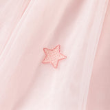 Dave&Bella Summer Toddler Girls Sweet Pink Polo Collar College-style Mesh Princess Dress