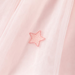 Dave&Bella Summer Toddler Girls Sweet Pink Polo Collar College-style Mesh Princess Dress
