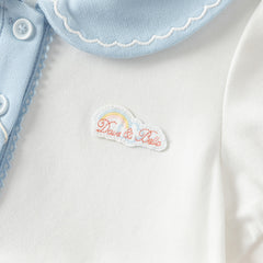 Dave&Bella Summer Toddler Girls White Soft Stretchable A-line Preppy Polo Dress