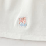 Dave&Bella Summer Toddler Girls White Soft Stretchable A-line Preppy Polo Dress