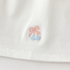 Dave&Bella Summer Toddler Girls White Soft Stretchable A-line Preppy Polo Dress