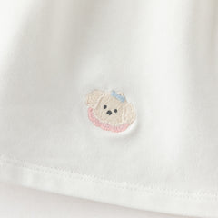 Dave&Bella Summer Toddler Girls White Soft Stretchable A-line Preppy Polo Dress