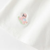 Dave&Bella Summer Toddler Girls White Soft Stretchable A-line Preppy Polo Dress