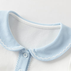 Dave&Bella Summer Toddler Girls White Soft Stretchable A-line Preppy Polo Dress