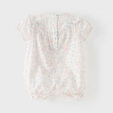 Dave&Bella Summer Baby Girls Adorable Floral Print Pure Cotton Lightweight Rompers