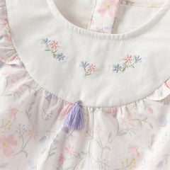 Dave&Bella Summer Baby Girls Adorable Floral Print Pure Cotton Lightweight Rompers