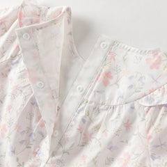 Dave&Bella Summer Baby Girls Adorable Floral Print Pure Cotton Lightweight Rompers