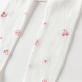 Dave&Bella Summer Kids Girls White Cute Cherry Print Stretchable Footed Tights