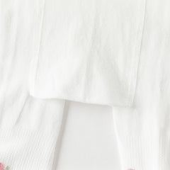 Dave&Bella Summer Kids Girls White Cute Cherry Print Stretchable Footed Tights Leggings