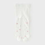 Dave&Bella Summer Kids Girls White Cute Cherry Print Stretchable Footed Tights