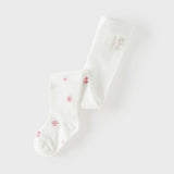 Dave&Bella Summer Kids Girls White Cute Cherry Print Stretchable Footed Tights