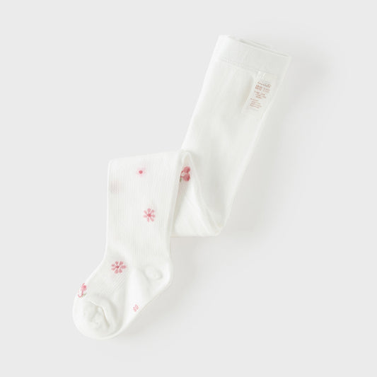 Dave&Bella Summer Kids Girls White Cute Cherry Print Stretchable Footed Tights Leggings