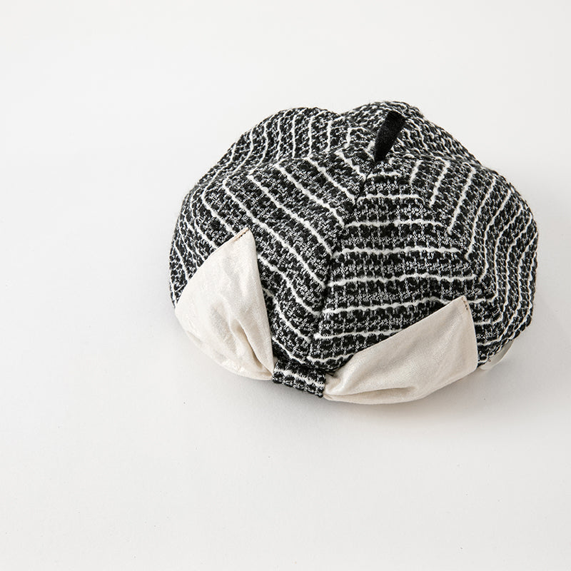 Dave&Bella Toddler Girls Black White Striped Adorable Berets Hats