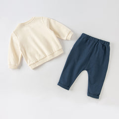 Dave&Bella Baby Boys  Autumn Spring Cartoon Bear Clothes Set
