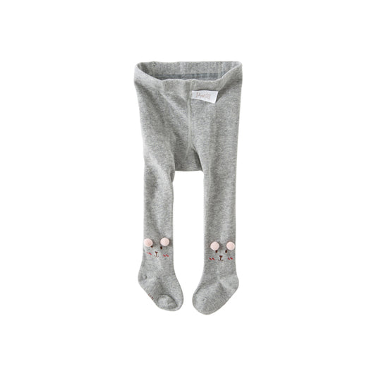 Dave&Bella Girls Autumn Grey Cute Animal Style Footed Tights Leggings