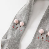 Dave&Bella Toddler Girls Grey Cute Animal Style Footed Tights Leggings