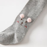Dave&Bella Toddler Girls Grey Cute Animal Style Footed Tights Leggings