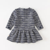 Dave&Bella Toddler Girls Classic Blue White Striped Casual Princess Dress