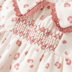 Dave&Bella Baby Girls Spring Summer Pink Leopard Print Blouse Pants Suits