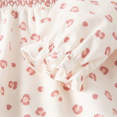Dave&Bella Baby Girls Spring Summer Pink Leopard Print Blouse Pants Suits