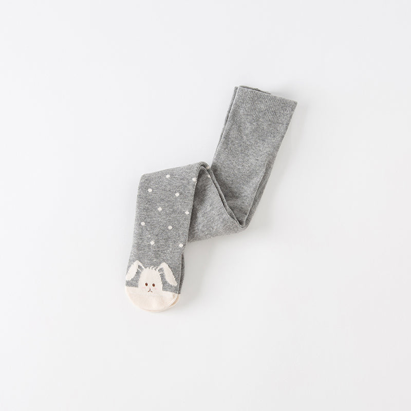 Dave&Bella Toddler Girls Grey Rabbit Style Footed Tights Leggings