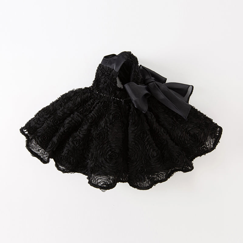 Dave&Bella Toddler Girls Summer Black Elegant Sleeveless Luxury Couture Princess Dress