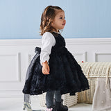 Dave&Bella Toddler Girls Summer Black Elegant Sleeveless Luxury Couture Princess Dress