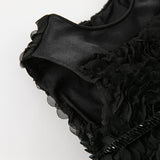 Dave&Bella Toddler Girls Summer Black Elegant Sleeveless Luxury Couture Princess Dress