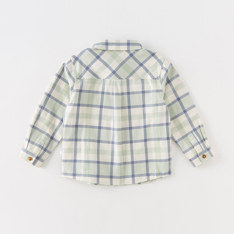 Dave&Bella Kids Boys Cotton Fashion Formal Plaid Shirt Top