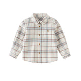 Dave&Bella Toddler Boys Mutiple Colors Cotton Fashion Classic Formal Plaid Shirt Top