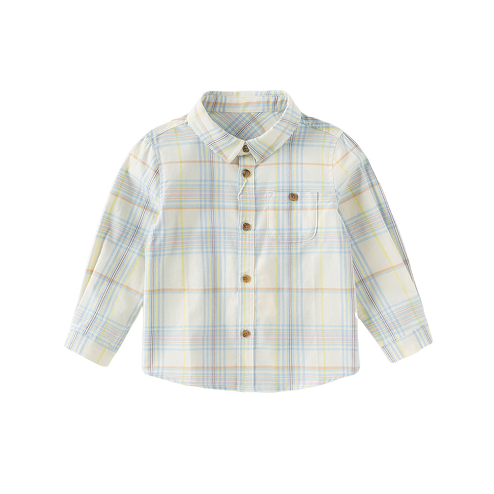 Dave&Bella Boys Autumn Cotton Fashion Formal Plaid Shirt Top