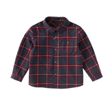 Dave&Bella Toddler Boys Mutiple Colors Cotton Fashion Classic Formal Plaid Shirt Top