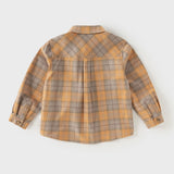 Dave&Bella Toddler Boys Mutiple Colors Cotton Fashion Classic Formal Plaid Shirt Top