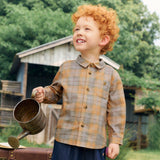 Dave&Bella Toddler Boys Mutiple Colors Cotton Fashion Classic Formal Plaid Shirt Top